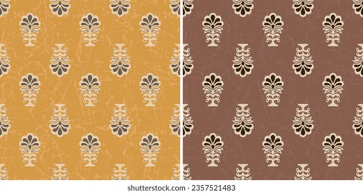 Traditional Textile block print Pattern ,Ajrakh, Ikat, batik print Pattern, abstract Hand Block Print background digital printing textile pattern.