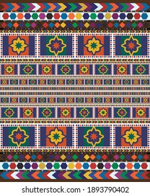 Traditional Textile Design of Ajrak Shawl, Sindhi Ajrek Design for Modern Advertising Campaign. Cultural Vintage Tent Design from India, Bangladesh and Pakistan. 