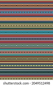 Patrón textil tradicional de Sudamérica. Ornamento étnico sin fisuras. manta mexicana, boliviana, peruana. Diseño de serape.