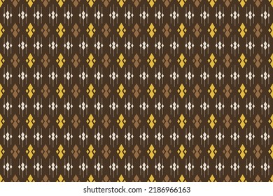 traditional textile product in the Central Asian region, tribal African geometric vector ikat pattern. Folk embroidery, Indian, Scandinavian, Gypsy, Mexican, African rug, wallpaper.