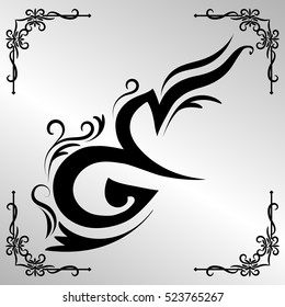 Traditional Thai alphabet number nine on gray background, king of Thailand,Rama IX,number nine ,9