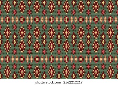 traditional thai art, knitted seamless pattern, pattern for fabric, clothing, rug, traditional dress, fabric decoration, 