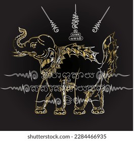 Traditional Thai Art, painting vector