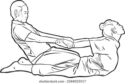 Traditional Thai body massage relaxation  