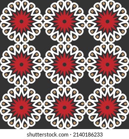 Traditional Thai floral seamless pattern design 