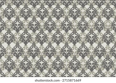 Diseño de patrón tradicional tailandés en tonos de colores cálidos, inspirado en motivos culturales tailandeses y estética artesanal. Conveniente para la impresión textil, el Fondo de pantalla, el diseño de la tela, la decoración interior, y los fondos decorativos