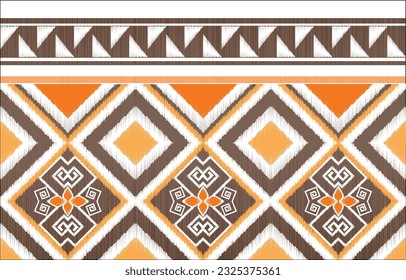 tela tradicional estilo tailandés Patrón Antecedentes geométrico étnico Oriental tradicional Diseño para costura, alfombra, papel pintado, ropa, envoltura, tela, ilustración vectorial.