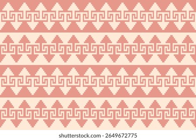 Traditional Thai textile vector with pink and purple pixel art motifs. Inspired by ethnic weaving patterns, perfect for fabric, fashion, and cultural design.
