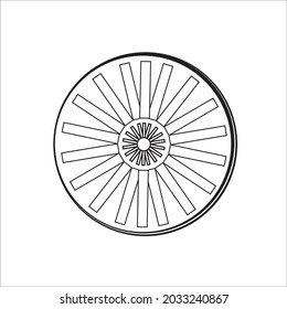 traditional tire icon- circle, shape, simple, flat