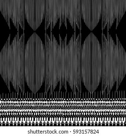 Traditional tribal abstract geometric pattern. Black and White Ethnic African or Oriental ornament. Vector Doodle hand drawn boho style. Can be used for textile, greeting card, paper, yoga Mat print