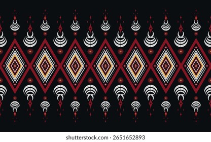 traditional tribal batik pattern ethnic ornament art wallpaper black background background suitable for your textile print