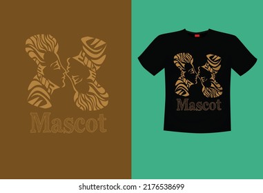 Traditional tribal culture-patterned art in t-shirt design.