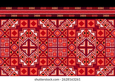 Padrão Geométrico Tradicional Tribal - Design Têxtil Étnico Vermelho
Ideal para impressões de moda étnica, projetos de arte cultural, design de tecido, papéis de parede, papel de embrulho e artesanato digital