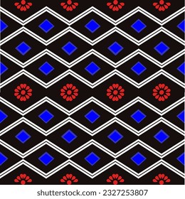 Traditional tribal or Modern native ikat
pattern. Geometric ethnic background for
pattern seamless design for wallpaper, fabric, clothing,pillow case,curtain.