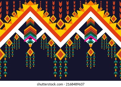 diseño tradicional de patrones tribales para alfombra vectorial de papel pintado