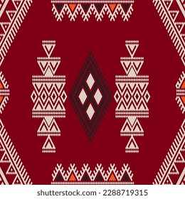 Traditional Tunisian embroidery pattern, seamless vector  composition