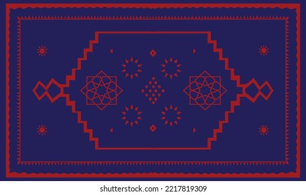 Traditional Turkish Carpet Vector Motifs nature  colored rug. Rich ornament  design, handmade, interior  textiles geometric, carpet pillow, flooring, mat, scarf, home textile. Yagcibedir kilim floor