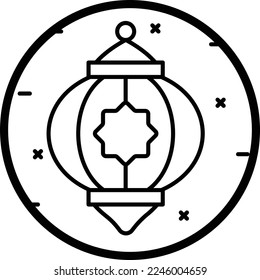 traditional Turkish lamps concept, Mosaic lamps vector line icon design, Republic of Turkiye symbol, Turkey culture sign, Turkish traditions Elements stock illustration