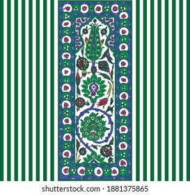 Traditional Turkish ornament seamless for your design. Floral Ornamental pattern. Iznik . Vector.