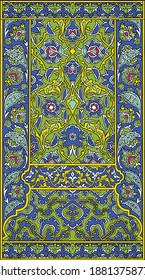 Traditional Turkish ornament seamless for your design. Floral Ornamental pattern. Iznik . Vector.