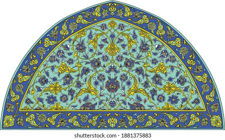 Traditional Turkish ornament seamless for your design. Floral Ornamental pattern. Iznik . Vector.