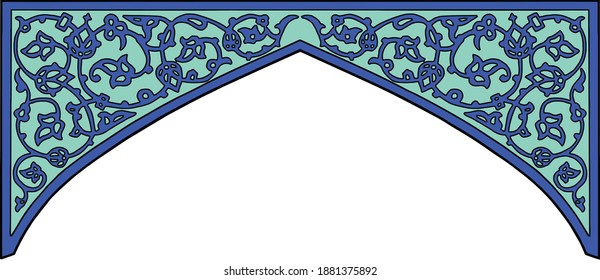 Traditional Turkish ornament seamless for your design. Floral Ornamental pattern. Iznik . Vector.