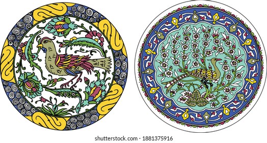 Traditional Turkish ornament seamless for your design. Floral Ornamental pattern. Iznik . Vector.
