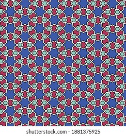 Traditional Turkish ornament seamless for your design. Floral Ornamental pattern. Iznik . Vector.