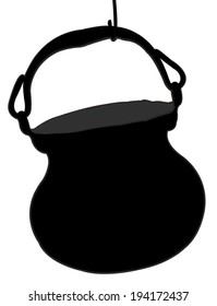 traditional Turkish pot silhouette vector 