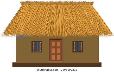 Traditional and typical rural Filipino Home or hut vector illustration isolated on white background