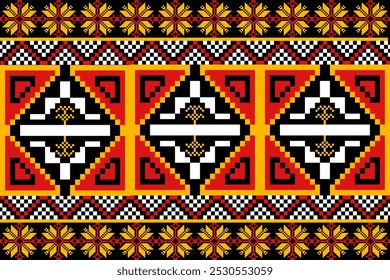 Traditional Ukrainian
Cross-Stitch Embroidery - Detailed Vector
Illustration for Textile Print Design
