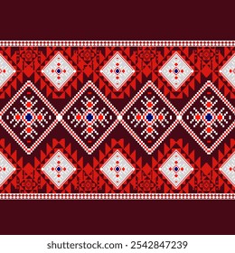 Traditional Ukrainian
Cross-Stitch Embroidery - Detailed Vector
Illustration for Textile Print Design