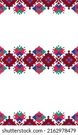 Traditional Ukrainian folk art knitted embroidery pattern. Vector