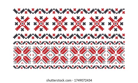 Patrón ucraniano tradicional. Aislado. Vector.