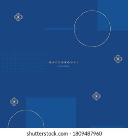 Traditional Vector Background with Korean and Geometry