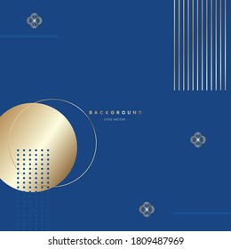 Traditional Vector Background with Korean and Geometry