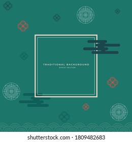 Fondo vectorial tradicional con estilo coreano
