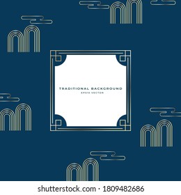 Fondo vectorial tradicional con estilo coreano