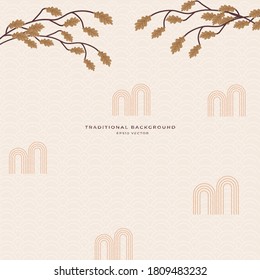 Traditional Vector Background with Korean Style