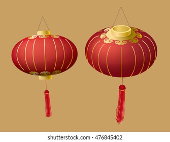 Traditional vector Chinese lantern