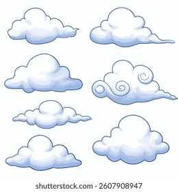 Traditional Vector Clouds for Sinhala and Tamil New Year ,Aluth Avurudu Designs– Cultural Avurudu and Puthandu Sky Elements PNG