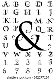 traditional vector font