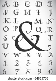 traditional vector font