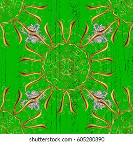 Traditional vector and golden pattern. Classic oriental background. Damask ornament.