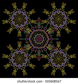Traditional vector gothic damask background. Seamless background flower ornament pattern. Abstract arabesque background for greeting card, presentation or wedding invitations.