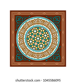 Traditional Vector Islamic Brown Ramadan Festive Ornaments