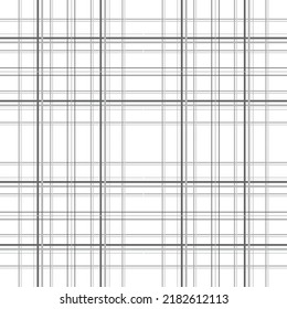 Traditional vector monochrome tartan pattern for blankets, tablecloths and towels. Сeltic background with intersecting lines. Black and white scottish checkered pattern. 