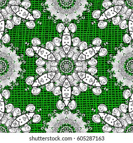 Traditional vector and white pattern. Classic oriental background. Damask ornament.