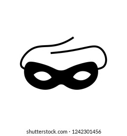 Traditional Venetian Carnival Mask Flat Icon