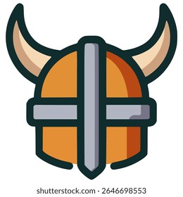 capacete viking tradicional pessoas história da cultura cor plana vetor ilustração modelo design